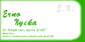 erno nyika business card